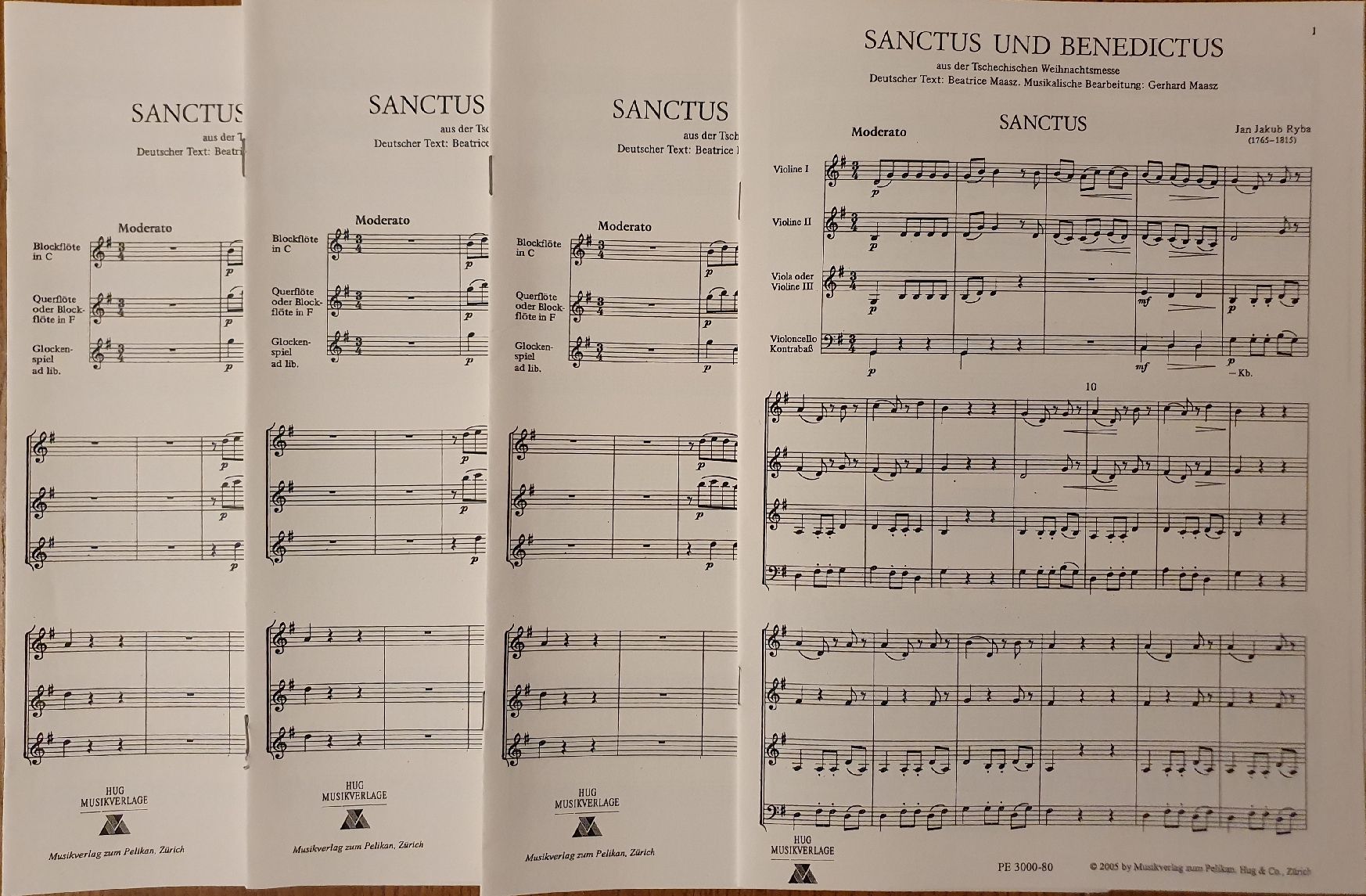 Libri: Ryba: Sanctus und Benedictus, gemischter Chor, top! – Nuovo (secondo la descrizione) da Zürich venduto da Philotimo 4