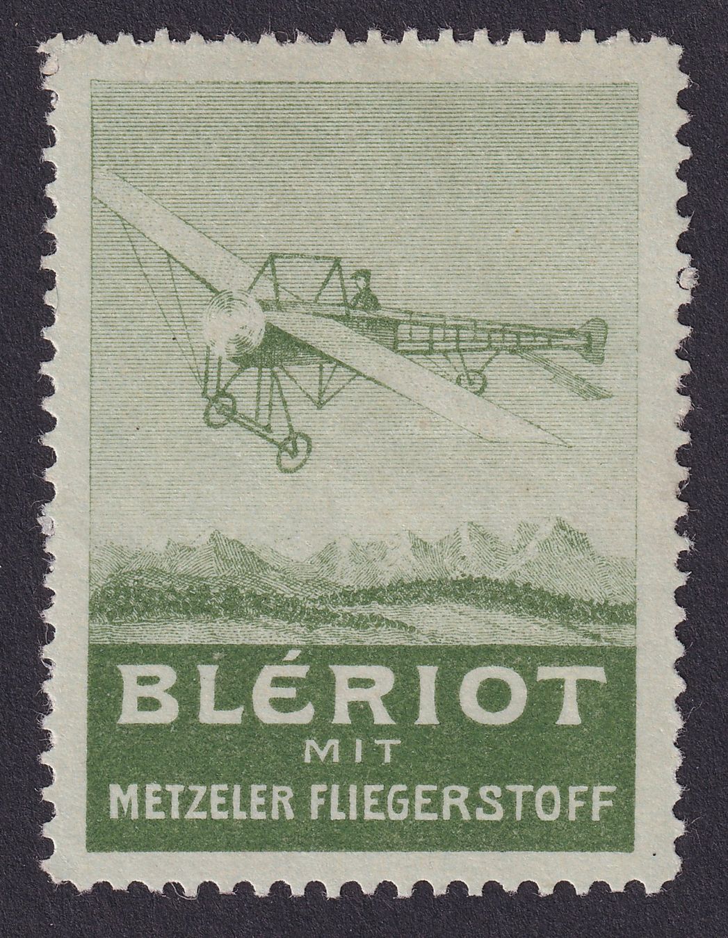 Tutti i francobolli: Flugspende Vignette 1912.8e grün, Blériot – Usato da Ebikon venduto da SilvioFreund