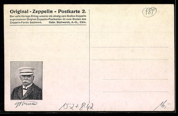 Ansichtskarten: Basel, Zeppelin-Luftschiff über der Sta – Gebraucht aus Berlin von bartko-reher 1