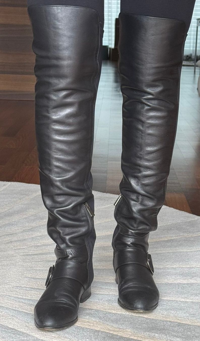 Pinko Scarpe da donna: PINKO leather over-the-knee boots 38 – Usato da Zürich venduto da s4mister