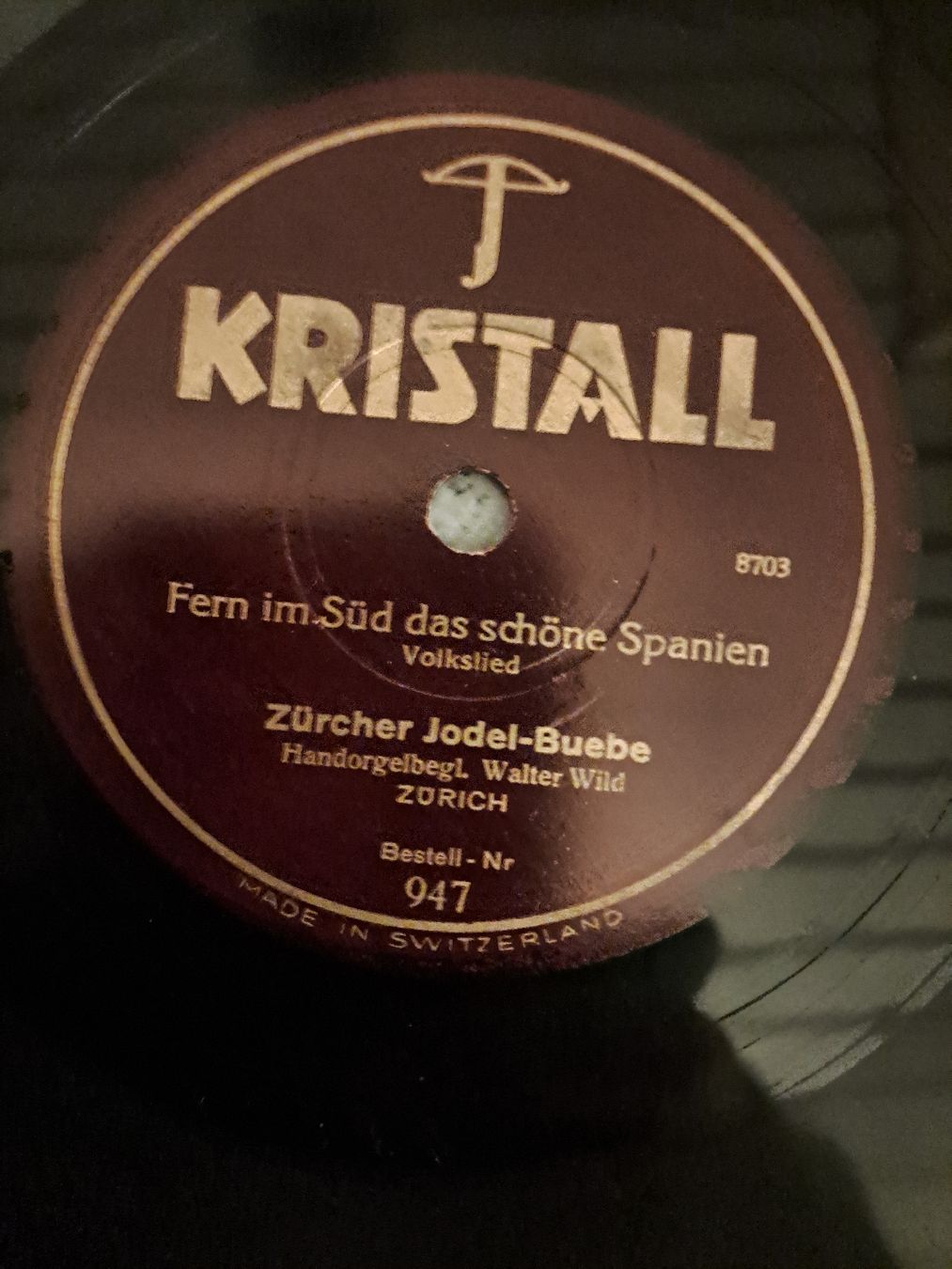 Dischi in vinile: Schellack 10" ZÜRCHER JODEL-BUEBE "Abschied" KRISTALL – Usato da Uetendorf venduto da Essiggurken 2