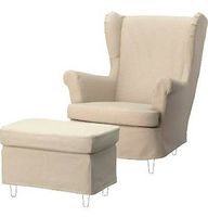 Schonbezug für Ikea Strandmon in Naggen beige