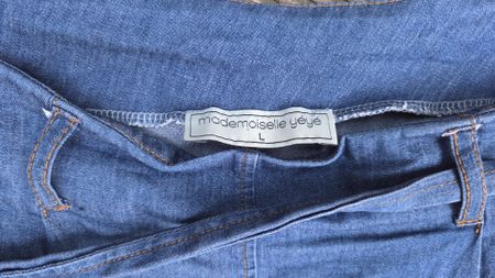Denim Shorts Mademoiselle Yeye Grösse L mit Bindegürtel
