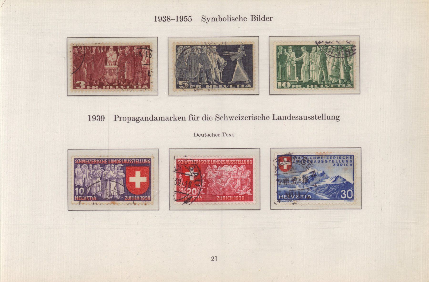 Tutti i francobolli: 1938-1955 verschiedene Briefmarken – Usato da Eggersriet venduto da stamp303