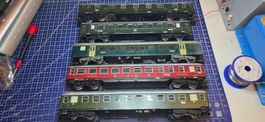 Märklin personenwagen 5 stück HO/AC gebraucht