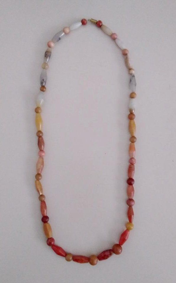 Catenine: Orangefarbige Halskette aus Achat/Jade – Nuovo (secondo la descrizione) da Basel venduto da Palmenland
