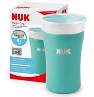 Trinklernbecher NUK Magic Cup Edelstahl,Türkis, Bruchsicher