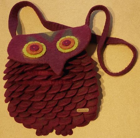 🦉 Handgemachte Eulen-Tasche aus Filz – Einzigartiges Design