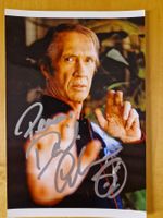 David Carradine, Original Autogramm auf Foto in Farbe