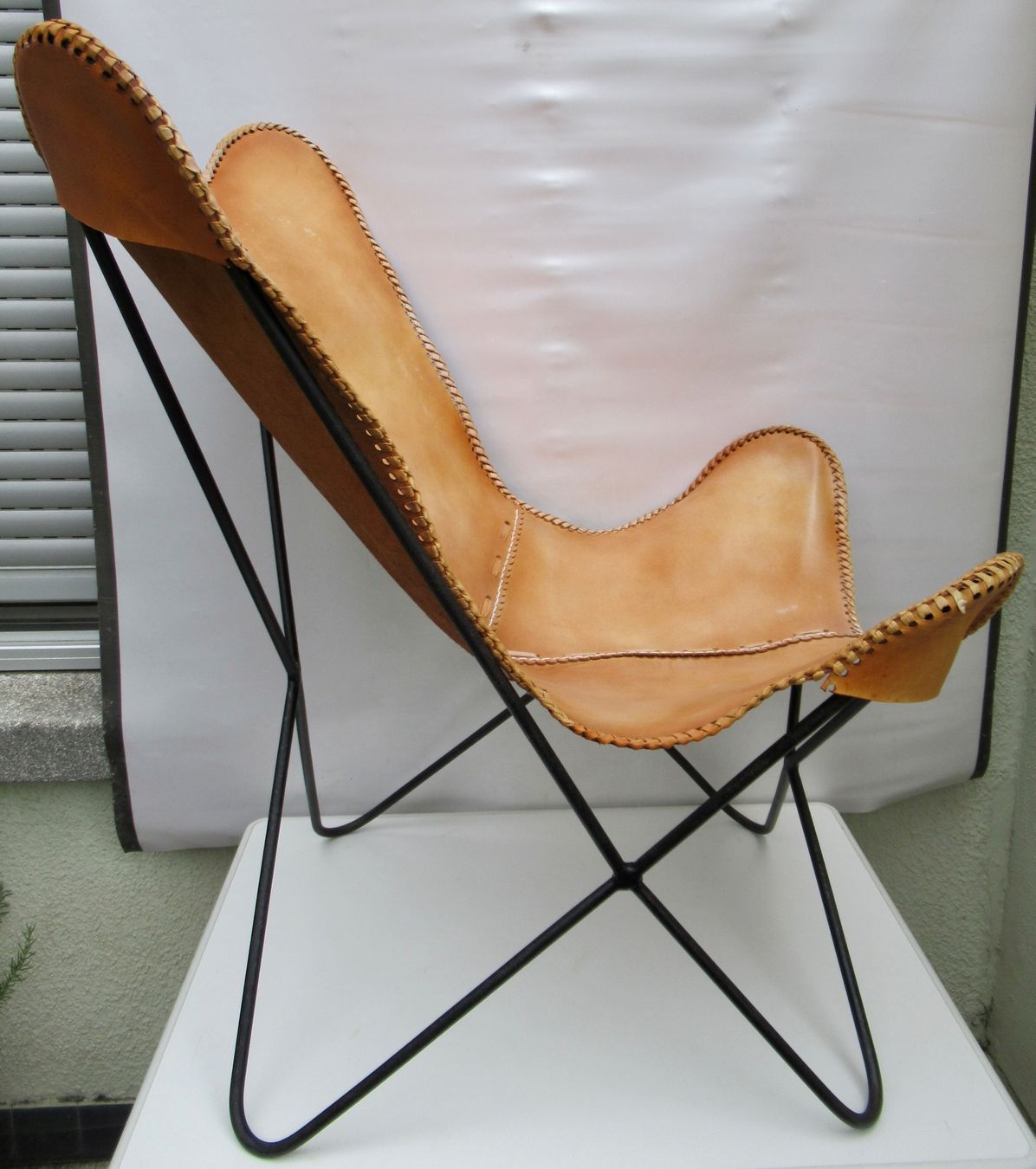 Poltrone: Butterfly-Sessel Braun Leder – Usato da Bern venduto da Colligentes 3