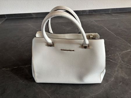 Elegante, neuwertige Handtasche von Trussardijeans, weiss