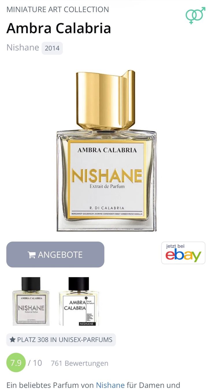 Nishane Profumi & Eau de Toilette: NISHANE AMBRA CALABRIA Duftprobe 2ML – Usato da Zürich venduto da deruja 3
