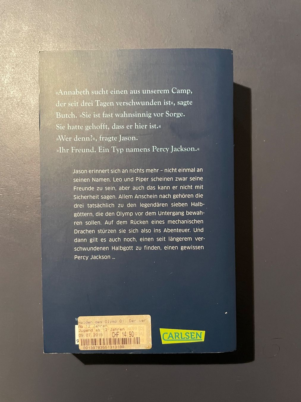 Libri: Helden des Olymp der verschwundene Halbgott - Rick Riordan – Usato da Bern venduto da aij_cs5m 2