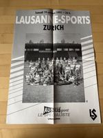 FC Lausanne Sports FC Zürich FCZ Vintage Matchplakat Poster