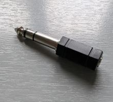 Stereo-Audioadapter mit Anschlüssen: 6,3 mm Klinken auf 3.5