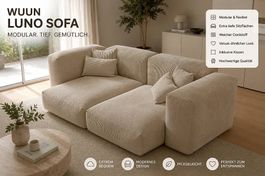 WUUN Luno Sofa | Modular | Vetsak Style | Cord Sofa Beige