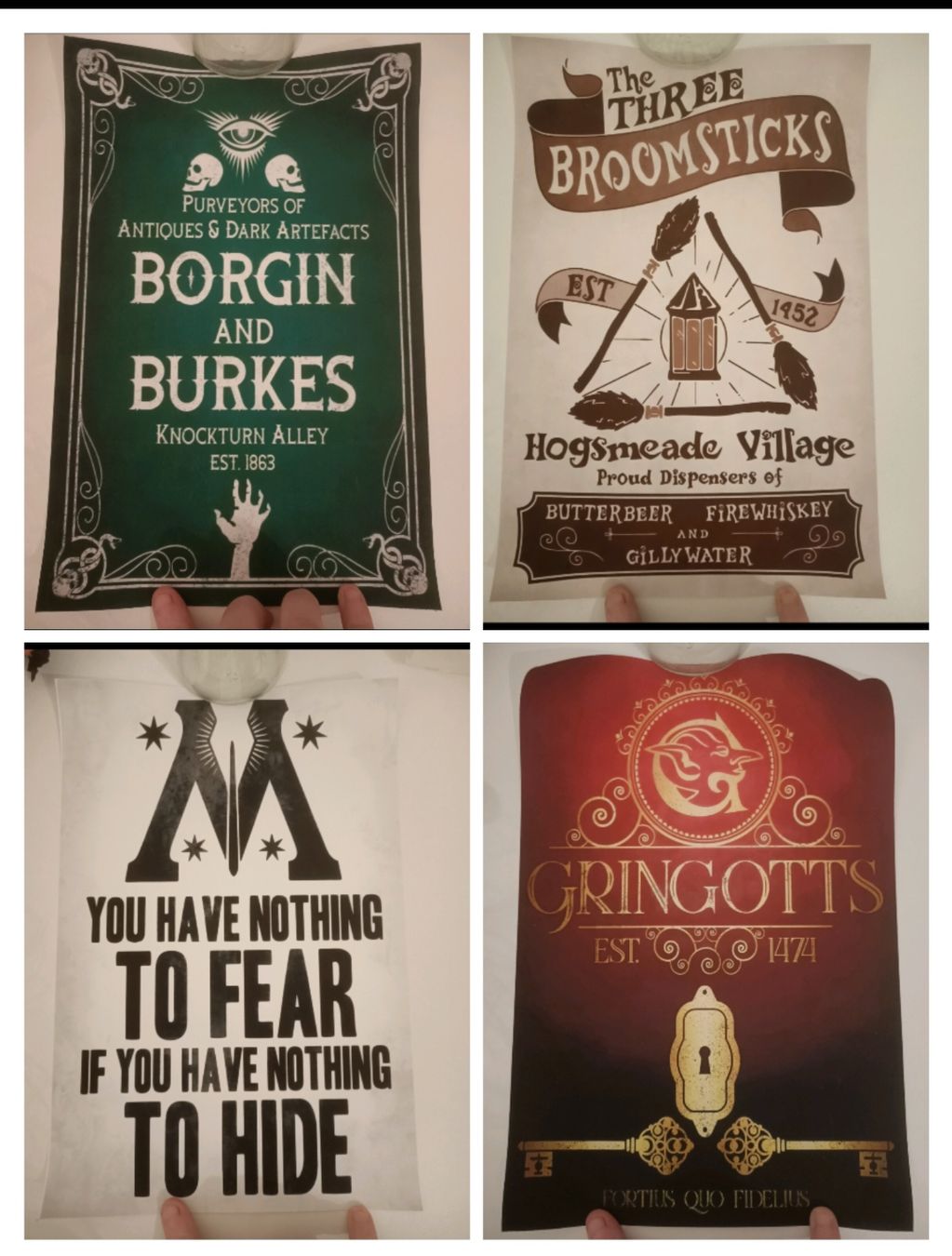 Poster & Bilder: Lot de 4 affiches Harry Potter – Neu (gemäss Beschreibung) aus Lausanne von hel_t5v7