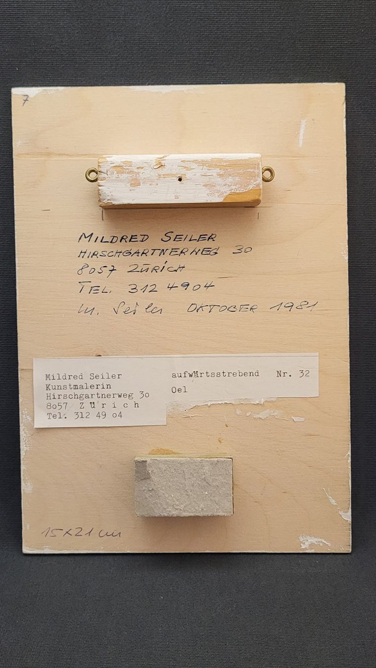 Gemälde: Original-Gemälde "Schlange" MILDRED SEILER – Gebraucht aus Basel von spinne02 6
