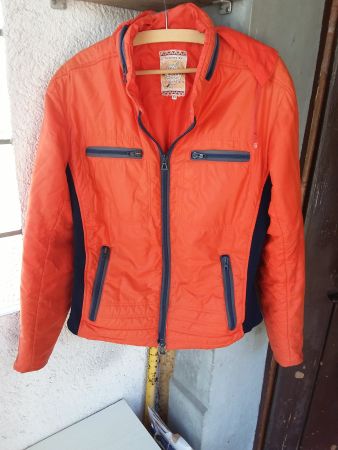 Übergangsjacke orange dunkelblau Grösse 46