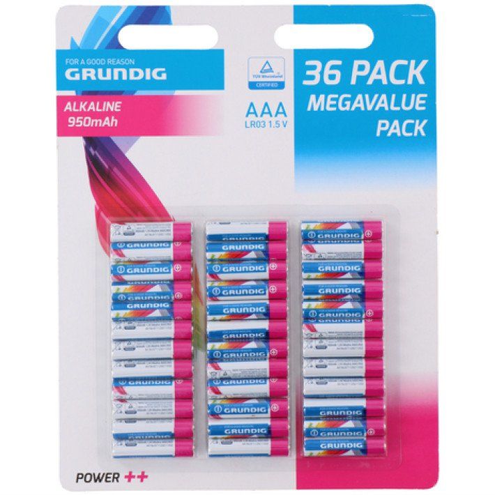 Akkus & Batterien: 36 St. AAA / Micro Alkaline-Batterien, Grundig – Neu und originalverpackt aus Oensingen von Liquidations-Shop