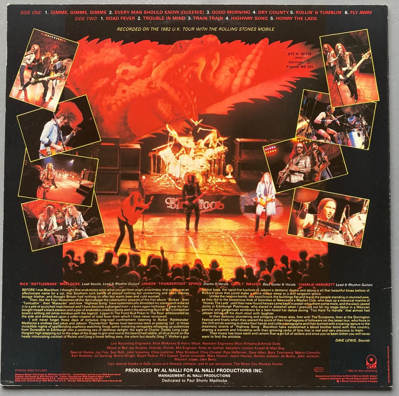 Dischi in vinile: BLACKFOOT - HIGHWAY SONG LIVE – Usato da Poliez-Pittet venduto da Newtown-Records 1