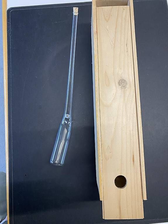 Musikinstrumente: Alphorn aus Glas mit Edelweiss – Gebraucht aus Kaisten von AMSImara