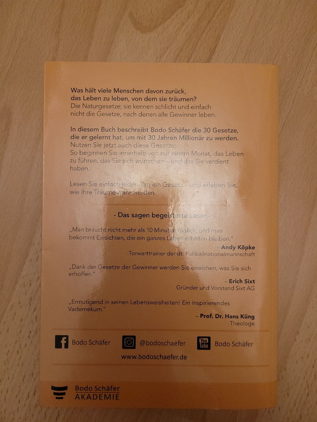 Libri: "Die Gesetze der Gewinner" von Bodo Schäfer – Usato da Perlen venduto da Safari_23 1
