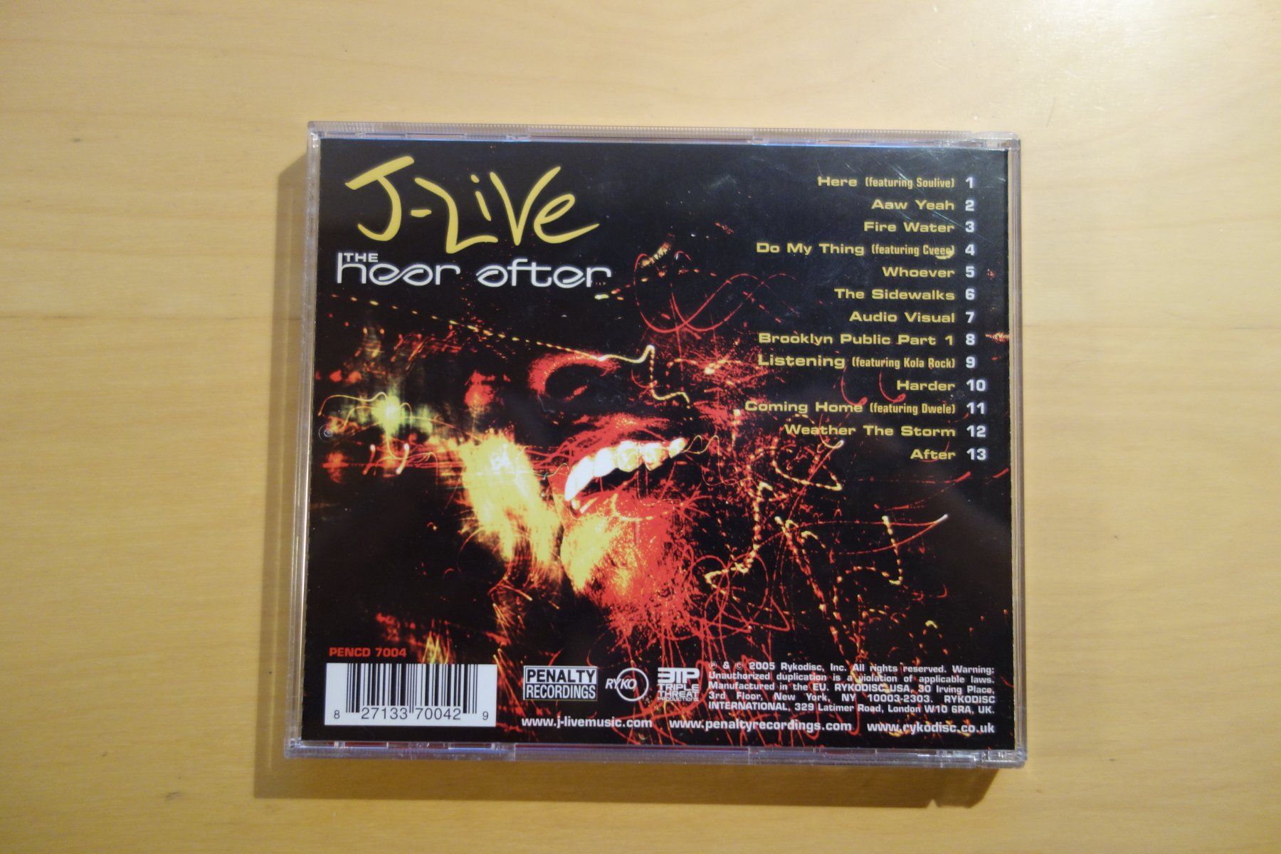 CD: J-Live - The Hear After (2005) – Usato da Romainmôtier venduto da Iguazu12 2