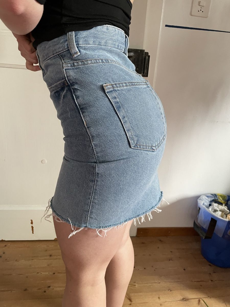 Röcke: Jupe en jean taille haute, bleu clair, taille 34 – Neu (gemäss Beschreibung) aus Bure von Nono22x 1
