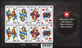 Jass Kleinbogen 2018, sauber postfrisch
