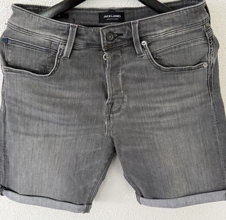 Herren Jeans Shorts Jack & Jones grau Grösse M
