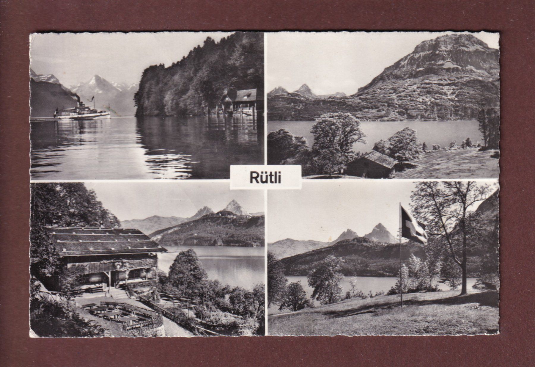 Cartoline postali: RÜTLI - 4 Bilder - 1962 – Usato da Pully venduto da nicecards