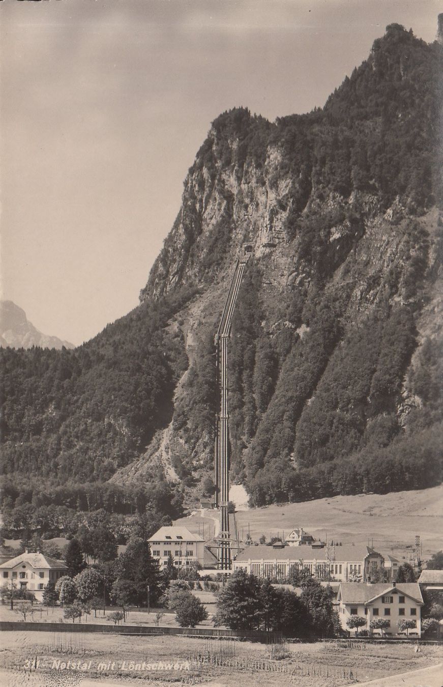 Cartoline postali: Netstal Löntschwerk, ca. 1950 – Usato da Bürglen TG venduto da StampGraf