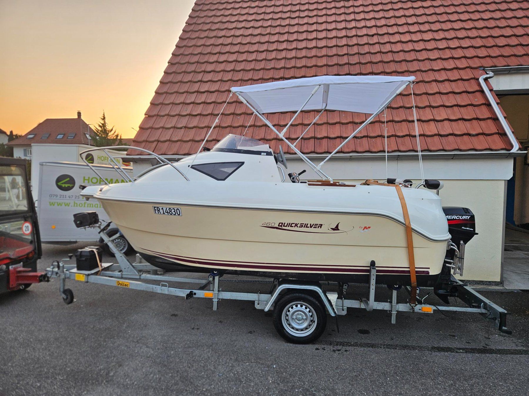 Quicksilver Bateaux: Motorboot Quicksilver cabin 460 / 8 PS – D'occasion à Gunzgen par HofmannAnhaenger 6