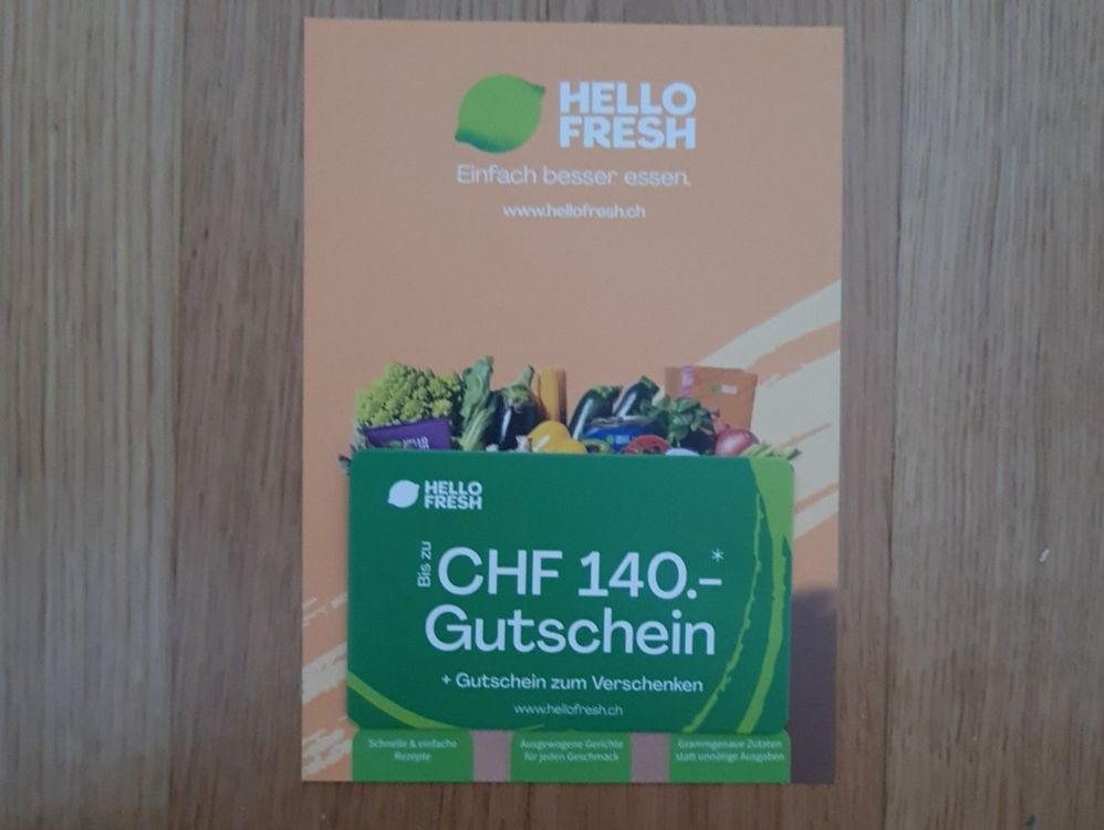 HelloFresh Gutschein Kaufen auf Ricardo