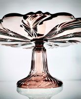 Elegante Tortenschale auf Fuß - Val Saint Lambert - 1913