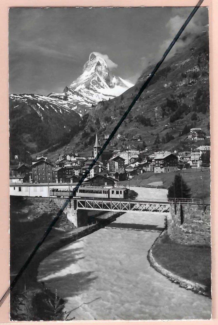 Cartoline postali: Zermatt. Matterhorn. Gornergratbahn. Rowanzug. – Usato da Horw venduto da SwissSteamMemories