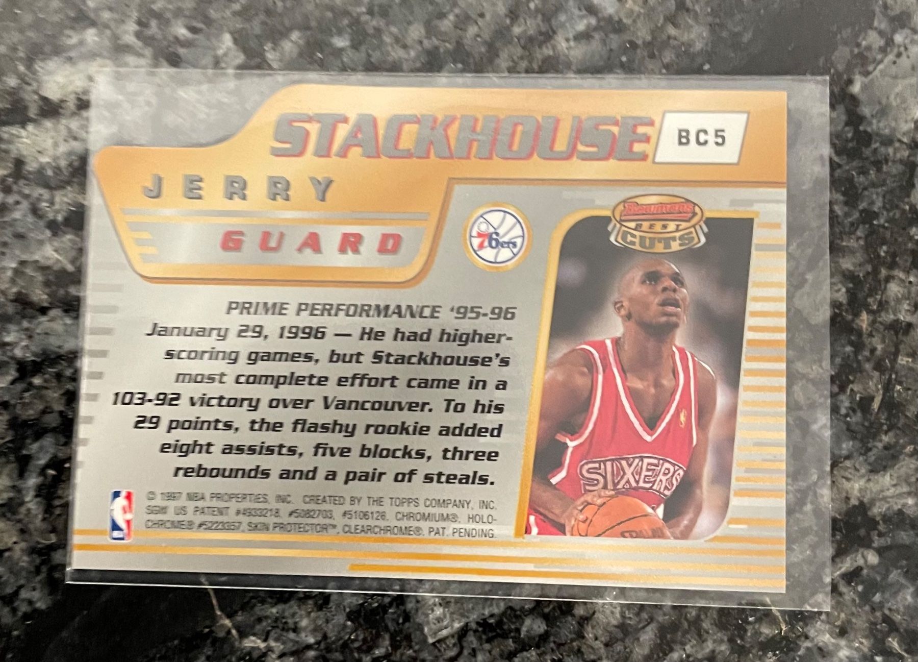 Nba Carte collezionabili: NBA Jerry Stackhouse Bowmans Best Cuts Card – Nuovo (secondo la descrizione) da Muttenz venduto da joba23 1