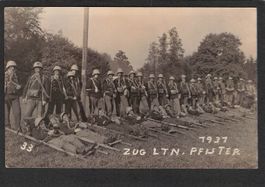 Fotokarte Militär 1931,Zug Lt. Pfister