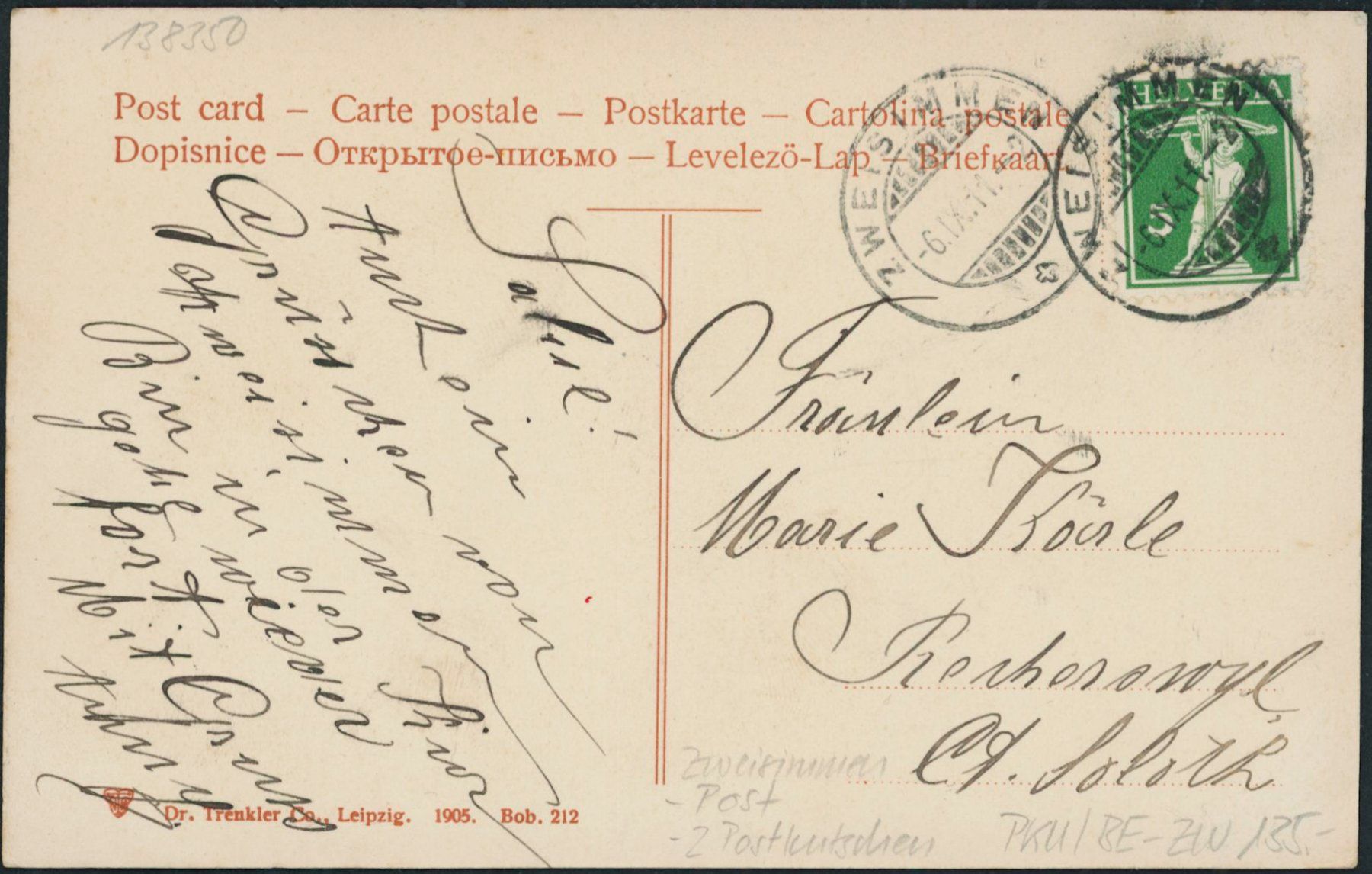 Cartoline postali: BE Zweisimmen - Post - Postkutsche – Usato da Schindellegi venduto da dolpitz 1