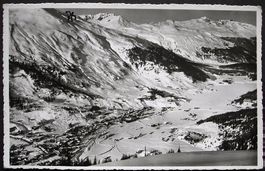 DAVOS DORF m. Davoser-See, Casanna & Rhätikon, Foto P. Faiss