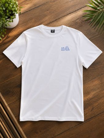 Weiss T-shirt L 100% Baumwolle 