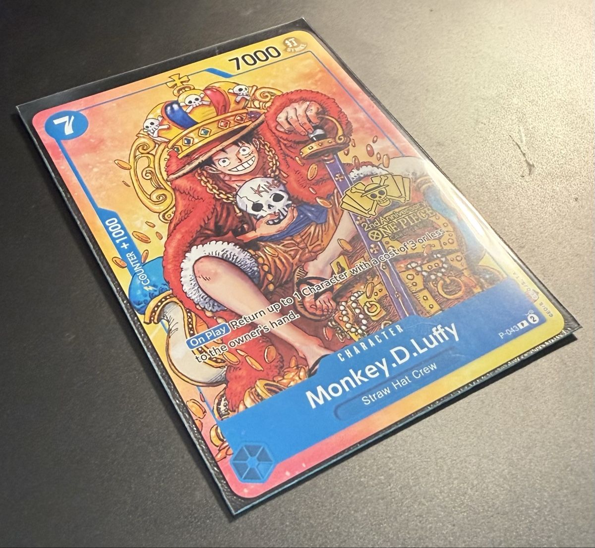 Bandai Carte collezionabili: Monkey.D.Luffy P-043 - 2nd anniversary edition – Nuovo (secondo la descrizione) da Châtillon JU venduto da Kev10 2