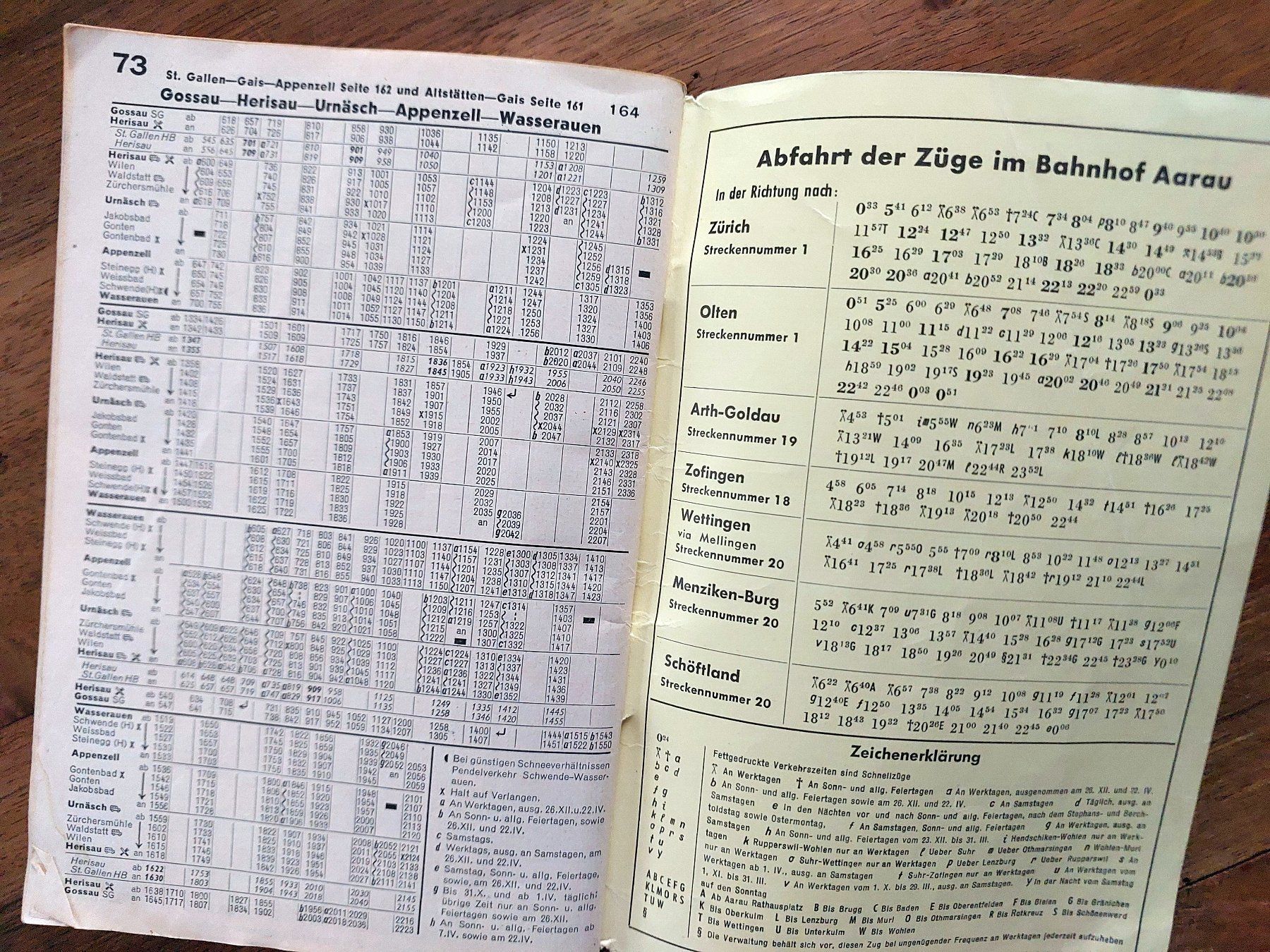 Riviste & Magazine: SBB Fahrplan 1956 bis 1957 Aargauer Tagblatt – Usato da Schönenwerd venduto da Steidi 7