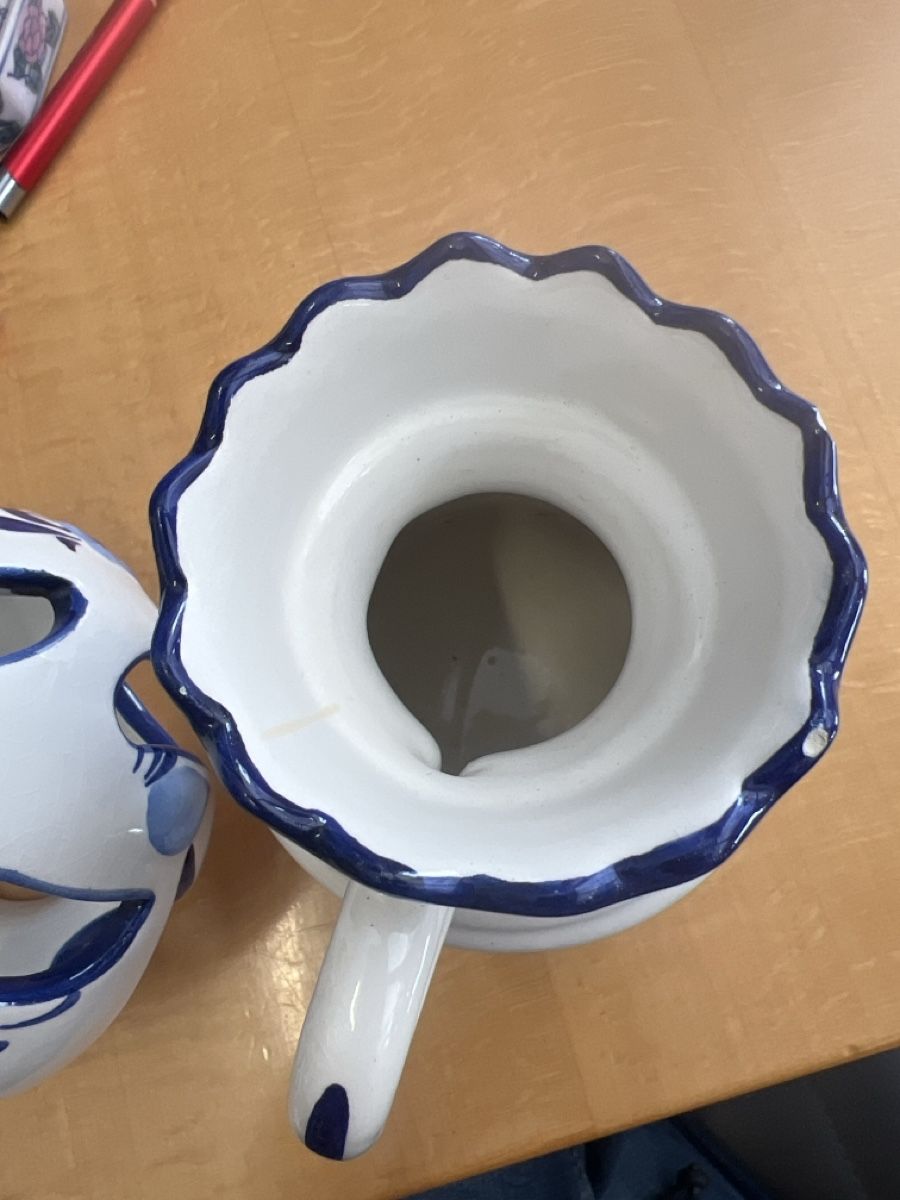 Lanternes: Handgemachte Keramik Laterne mit Blumenmuster.  – D'occasion à Rorschach par TrendyDeals 1