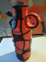 Vintage Scheurich Fat Lava Vase, 407-28, Orange/Braun, Top!