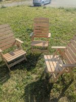 Gartenstuhl Holz Klappstuhl 3 Stueck neuwertig