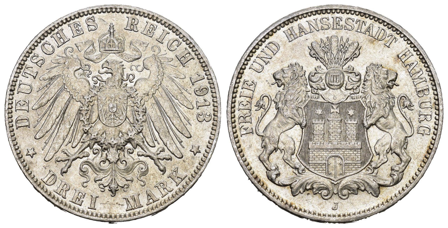 Toutes les monnaies: Deutschland Hamburg 1913 – D'occasion à Bern par numismatictops