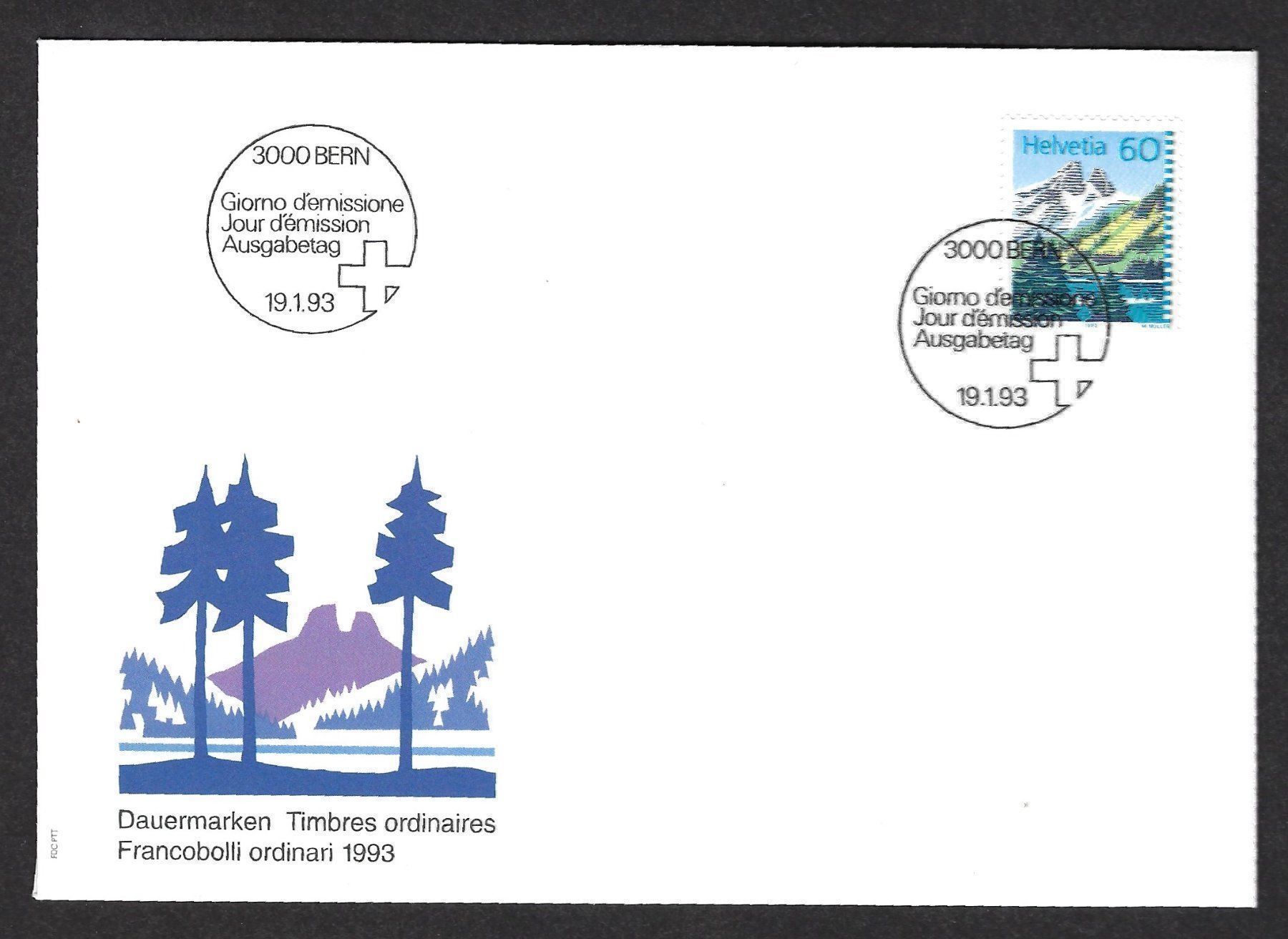 Tutti i francobolli: Dauermarken 19.1.1993, Ersttagsbrief – Usato da Luzern venduto da Einh0rn