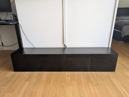 Black TV Stand / Wall-Mounted Shelves